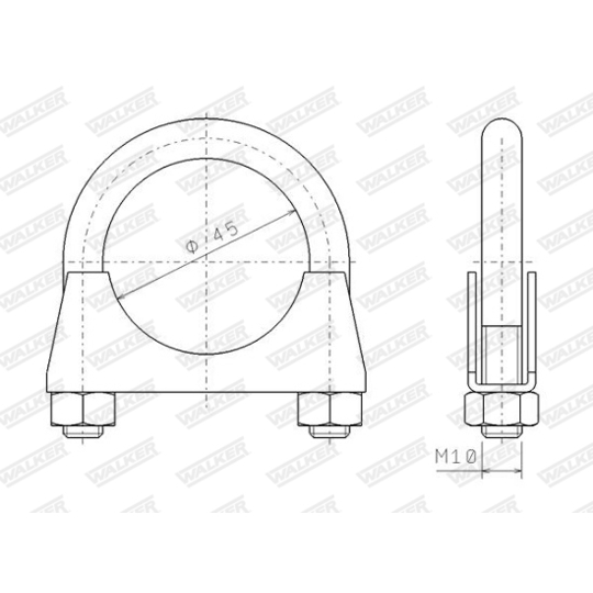 82321 - Clamp, exhaust system 
