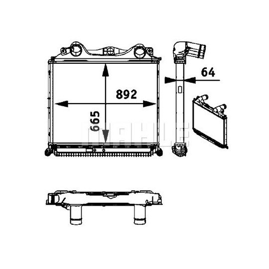 CI 122 000P - Intercooler, charger 