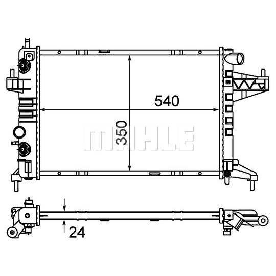 CR 390 000P - Radiator, engine cooling 