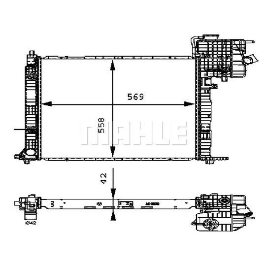 CR 385 000P - Radiator, engine cooling 