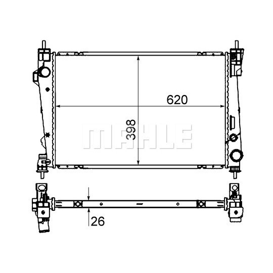 CR 1987 000P - Radiaator,mootorijahutus 