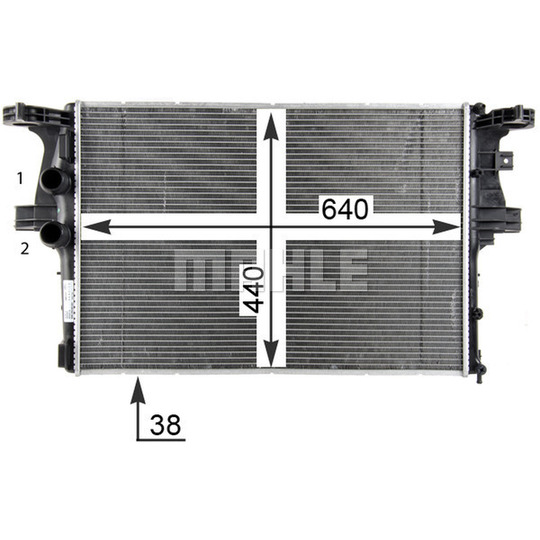 CR 2087 000P - Radiator, engine cooling 