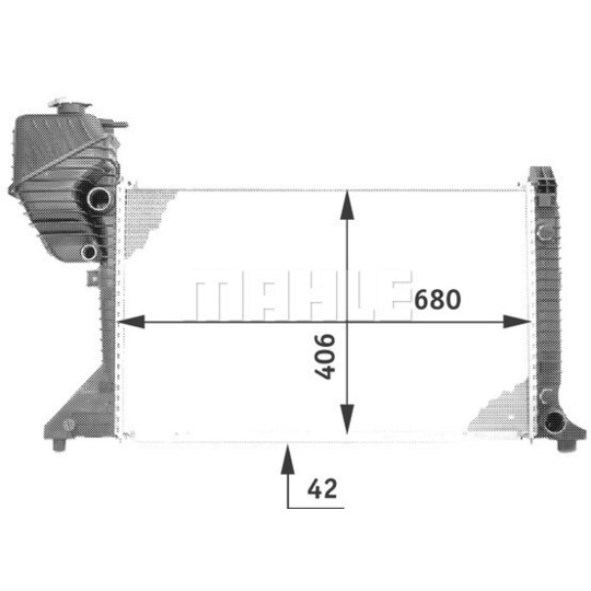 CR 711 000P - Radiator, engine cooling 