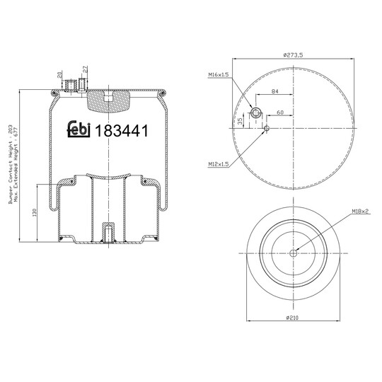 183441 - Bellow, air suspension 