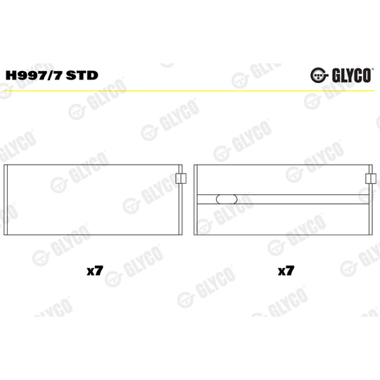 H997/7 STD - Crankshaft Bearings 