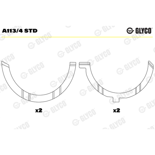 A113/4 STD - Distansskiva, vevaxel 