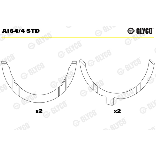 A164/4 STD - Thrust Washer, crankshaft 