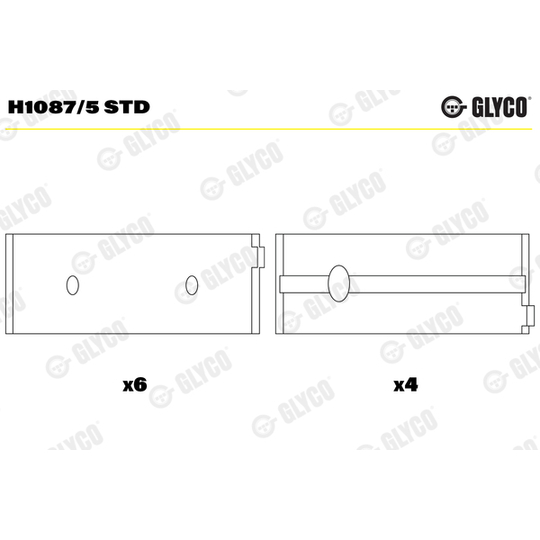 H1087/5 STD - Crankshaft Bearings 