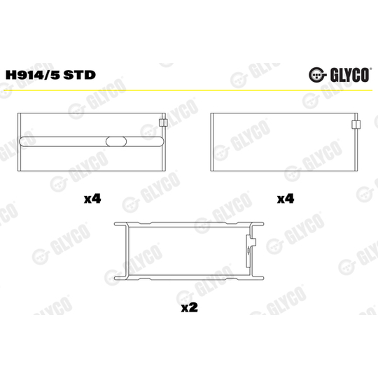 H914/5 STD - Crankshaft Bearings 