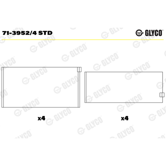 71-3952/4 STD - Connecting Rod Bearing Set 