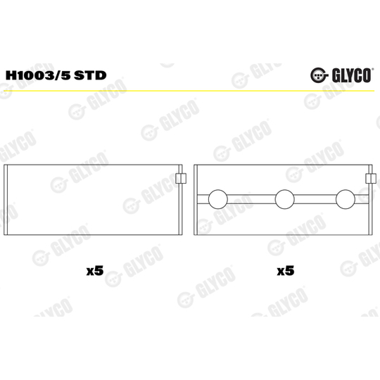 H1003/5 STD - Crankshaft Bearings 