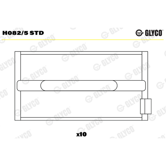 H082/5 STD - Crankshaft Bearings 