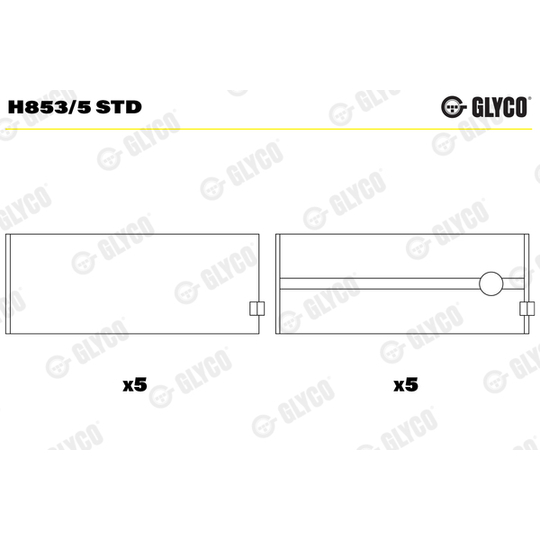 H853/5 STD - Crankshaft Bearings 