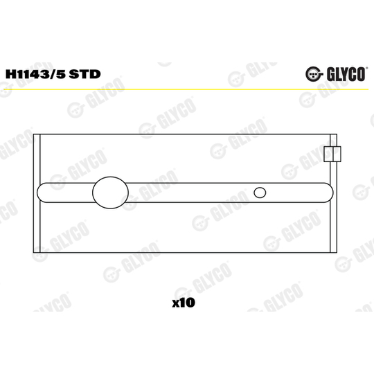 H1143/5 STD - Crankshaft Bearings 