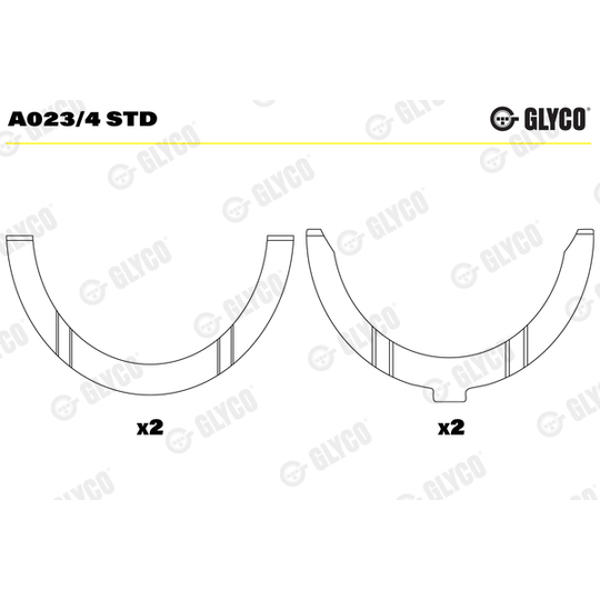 A023/4 STD - Thrust Washer, crankshaft 