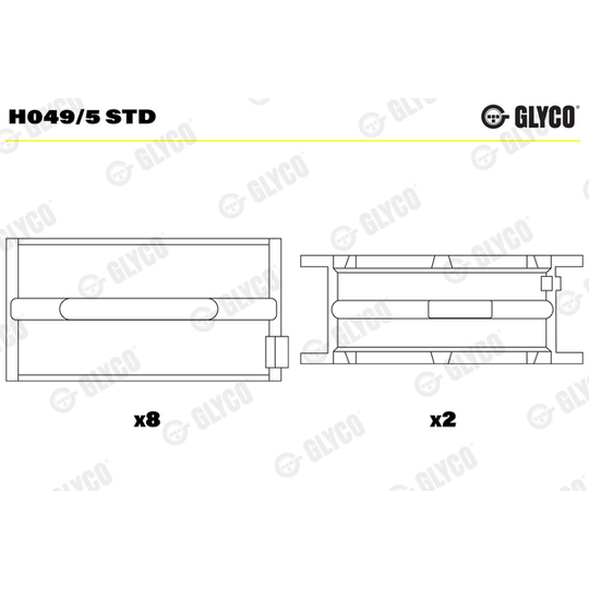 H049/5 STD - Crankshaft Bearings 