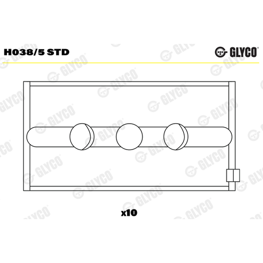 H038/5 STD - Crankshaft Bearings 