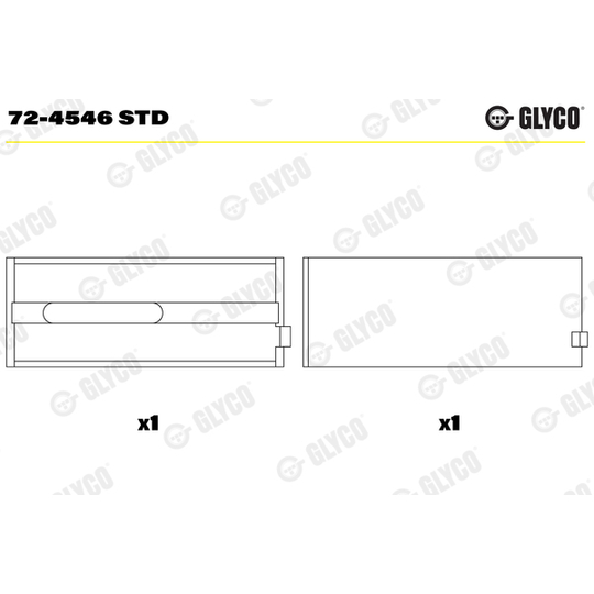 72-4546 STD - Crankshaft Bearings 