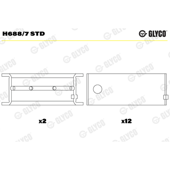 H688/7 STD - Crankshaft Bearings 