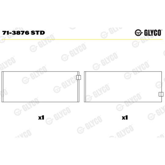 71-3876 STD - Big End Bearings 