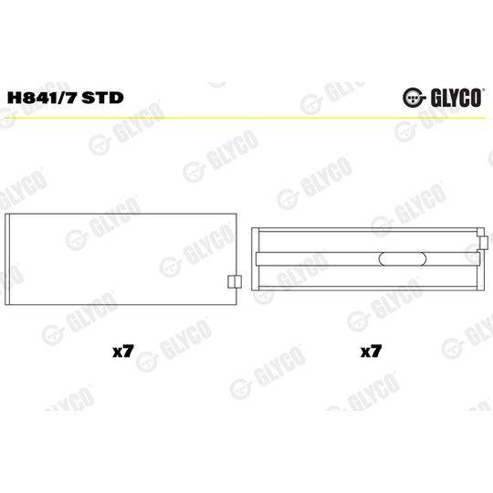 H841/7 STD - Crankshaft Bearings 