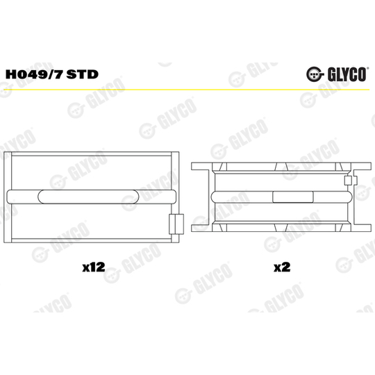 H049/7 STD - Crankshaft Bearings 