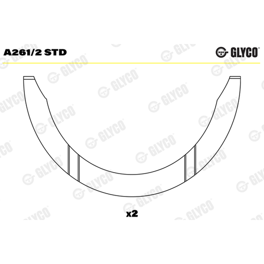 A261/2 STD - Thrust Washer, crankshaft 