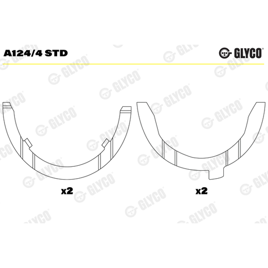 A124/4 STD - Thrust Washer, crankshaft 