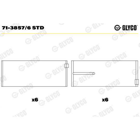 71-3857/6 STD - Big End Bearings 