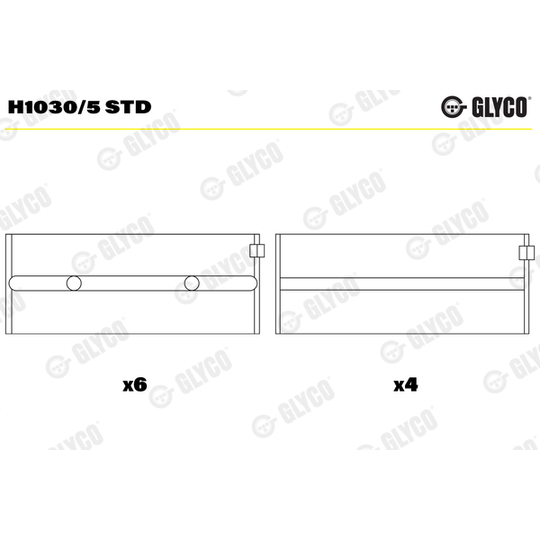 H1030/5 STD - Crankshaft Bearings 