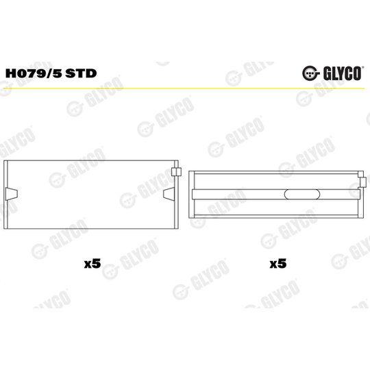 H079/5 STD - Crankshaft Bearings 