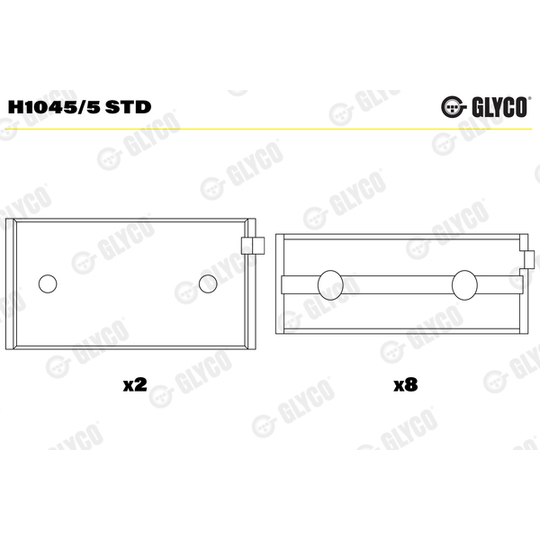 H1045/5 STD - Crankshaft Bearings 