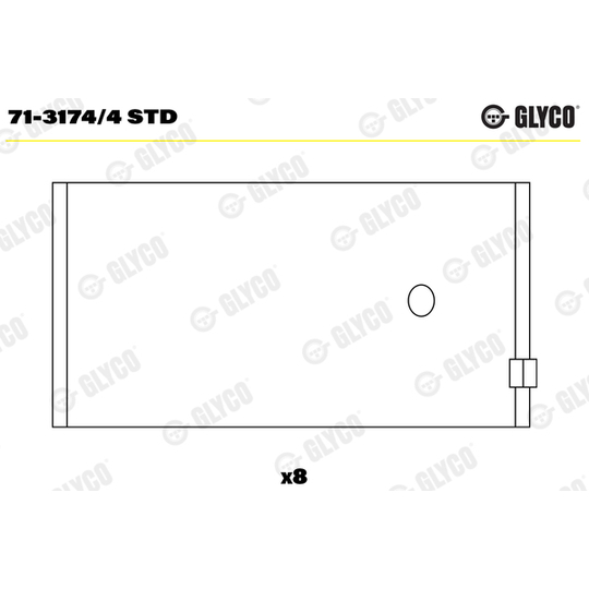 71-3174/4 STD - Big End Bearings 