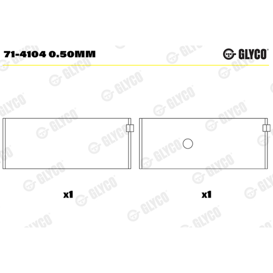 71-4104 0.50mm - Big End Bearings 