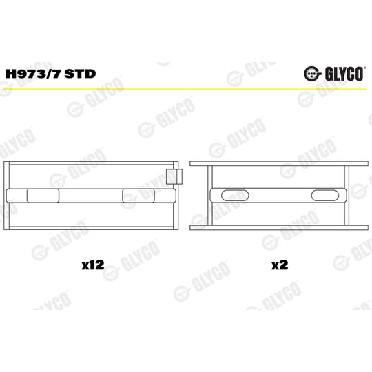 H973/7 STD - Crankshaft Bearings 