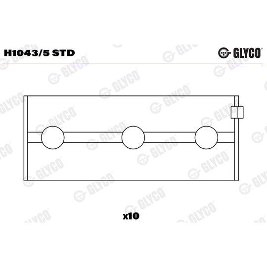 H1043/5 STD - Crankshaft Bearings 