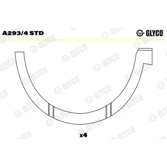 A293/4 STD - Thrust Washer, crankshaft 