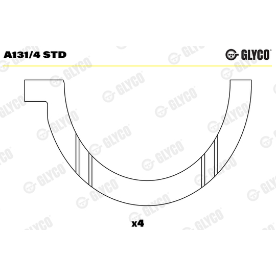 A131/4 STD - Distansskiva, vevaxel 