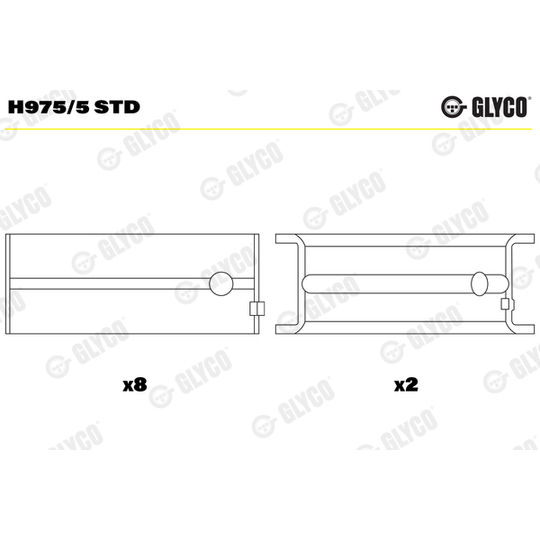 H975/5 STD - Crankshaft Bearings 