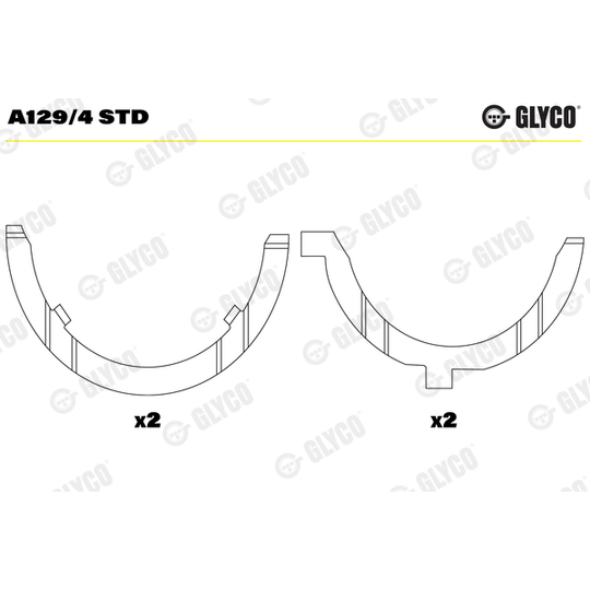 A129/4 STD - Thrust Washer, crankshaft 