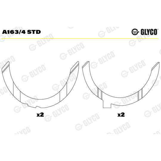 A163/4 STD - Thrust Washer, crankshaft 