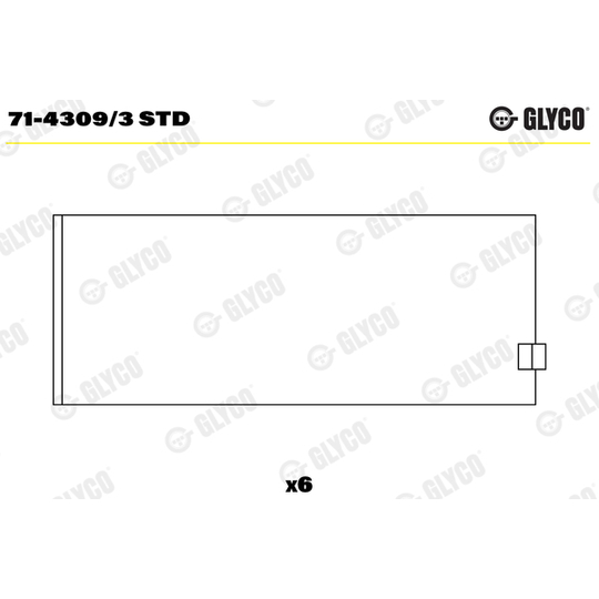 71-4309/3 STD - Big End Bearings 