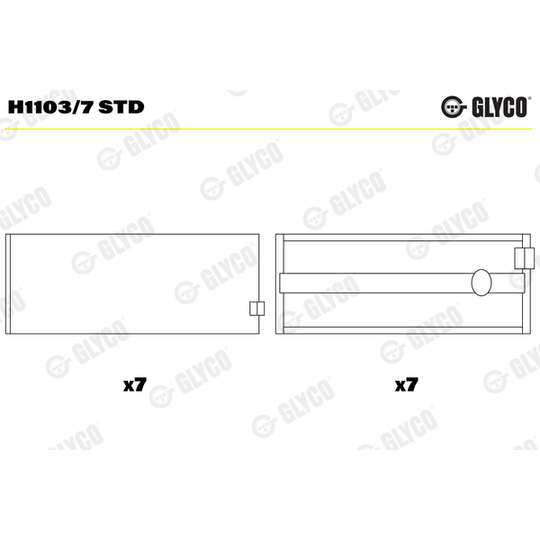 H1103/7 STD - Crankshaft Bearings 