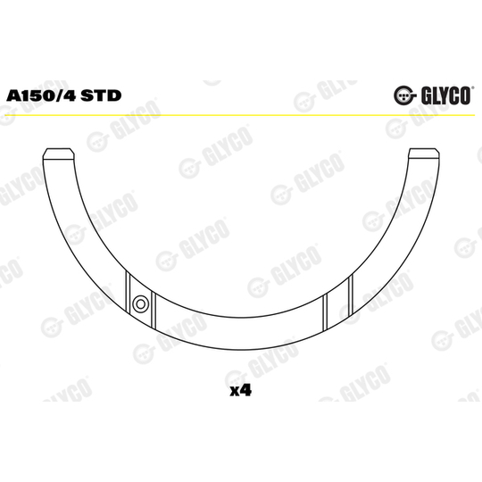 A150/4 STD - Distansskiva, vevaxel 