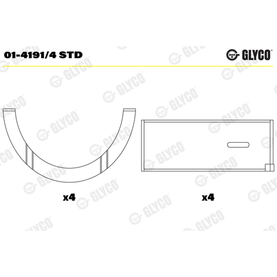 01-4191/4 STD - Big End Bearings 