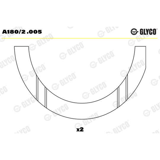 A180/2 .005 - Thrust Washer, crankshaft 