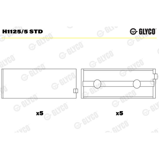 H1125/5 STD - Crankshaft Bearings 