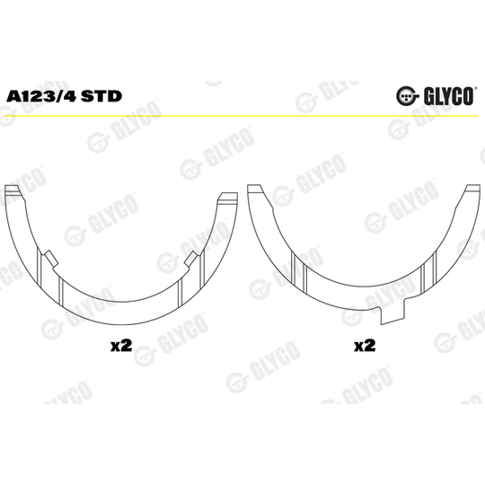 A123/4 STD - Distansskiva, vevaxel 