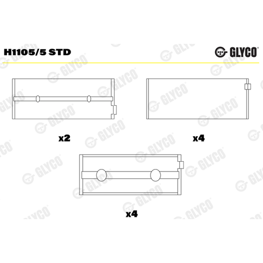 H1105/5 STD - Crankshaft Bearings 