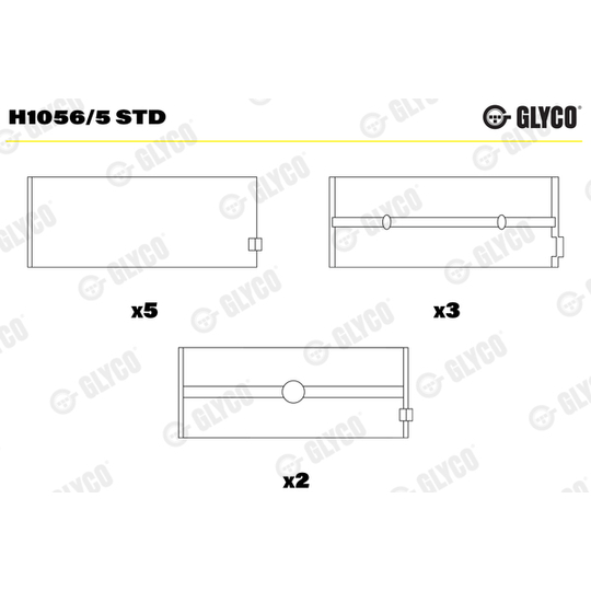 H1056/5 STD - Crankshaft Bearings 